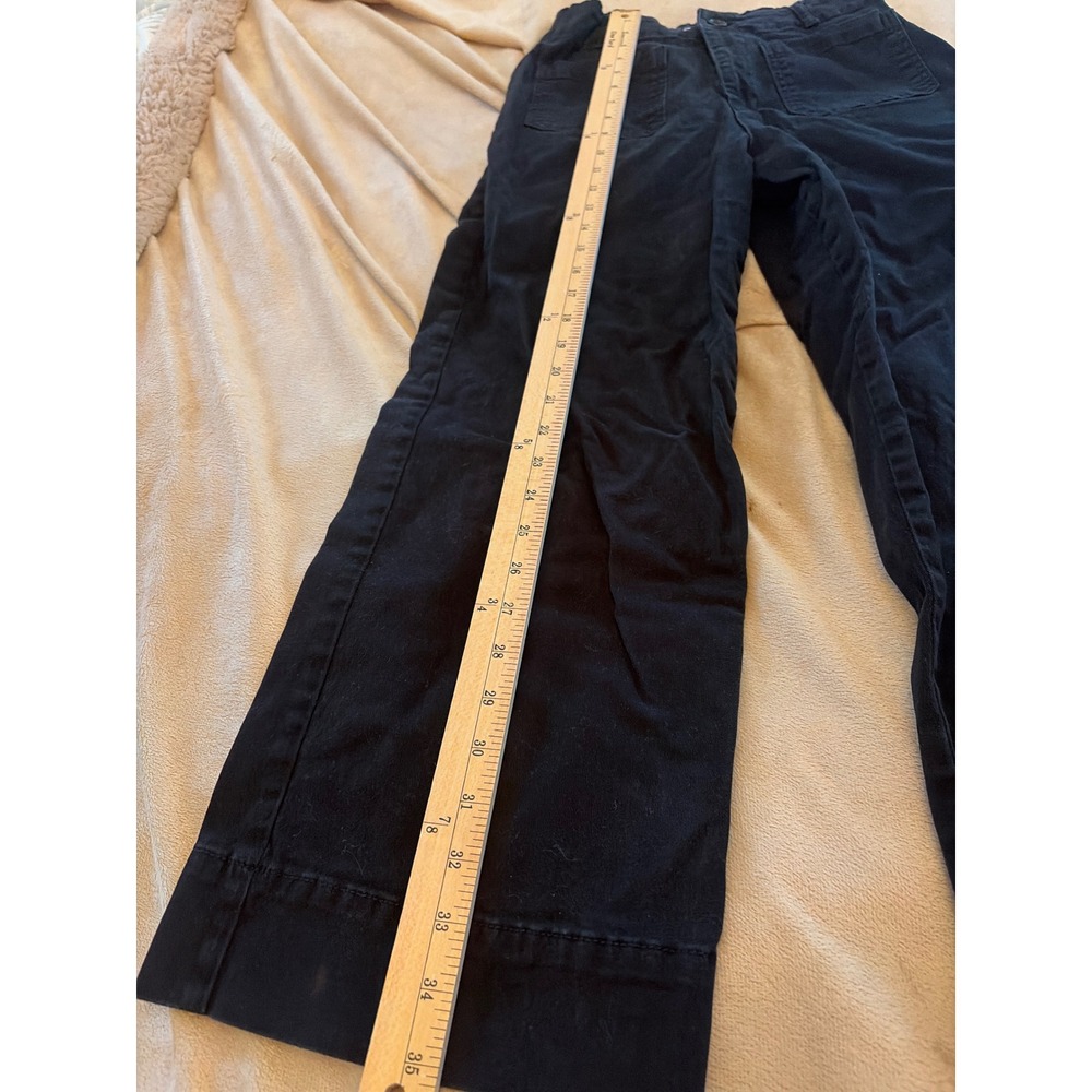 Bagatelle Collection Black Wide Leg Utility Pants High Rise Cotton Blend Size 8 - Picture 8 of 8